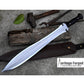 CELTIC LEAF SWORD / 21 inches Long Blade hand forged Sword/Leaf spring of truck/Rosewood Handle/Sharpen/Tempered/Ready to use/knife/knives
