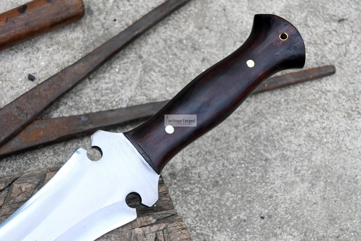 CELTIC LEAF SWORD / 21 inches Long Blade hand forged Sword/Leaf spring of truck/Rosewood Handle/Sharpen/Tempered/Ready to use/knife/knives
