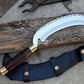 SICKLE KNIFE/Traditional Nepalese knife/Farmer Sickle /Leaf spring of truck/Rosewood Handle/Sharpen/Tempered/Ready to use/knife/knives