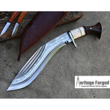 CHIRRA KHUKURI / Large kukri Machete/ 13 inches Long Blade Heavy duties machete/ Full tang/ Leaf spring of truck/ Tempered/Sharpen/Working