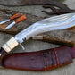 CHIRRA KHUKURI / Large kukri Machete/ 13 inches Long Blade Heavy duties machete/ Full tang/ Leaf spring of truck/ Tempered/Sharpen/Working