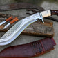 CHIRRA KHUKURI / Large kukri Machete/ 13 inches Long Blade Heavy duties machete/ Full tang/ Leaf spring of truck/ Tempered/Sharpen/Working