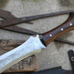 CELTIC LEAF SWORD / 21 inches Long Blade hand forged Sword/Leaf spring of truck/Rosewood Handle/Sharpen/Tempered/Flower pattern Etched sword