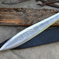 CELTIC LEAF SWORD / 21 inches Long Blade hand forged Sword/Leaf spring of truck/Rosewood Handle/Sharpen/Tempered/Flower pattern Etched sword