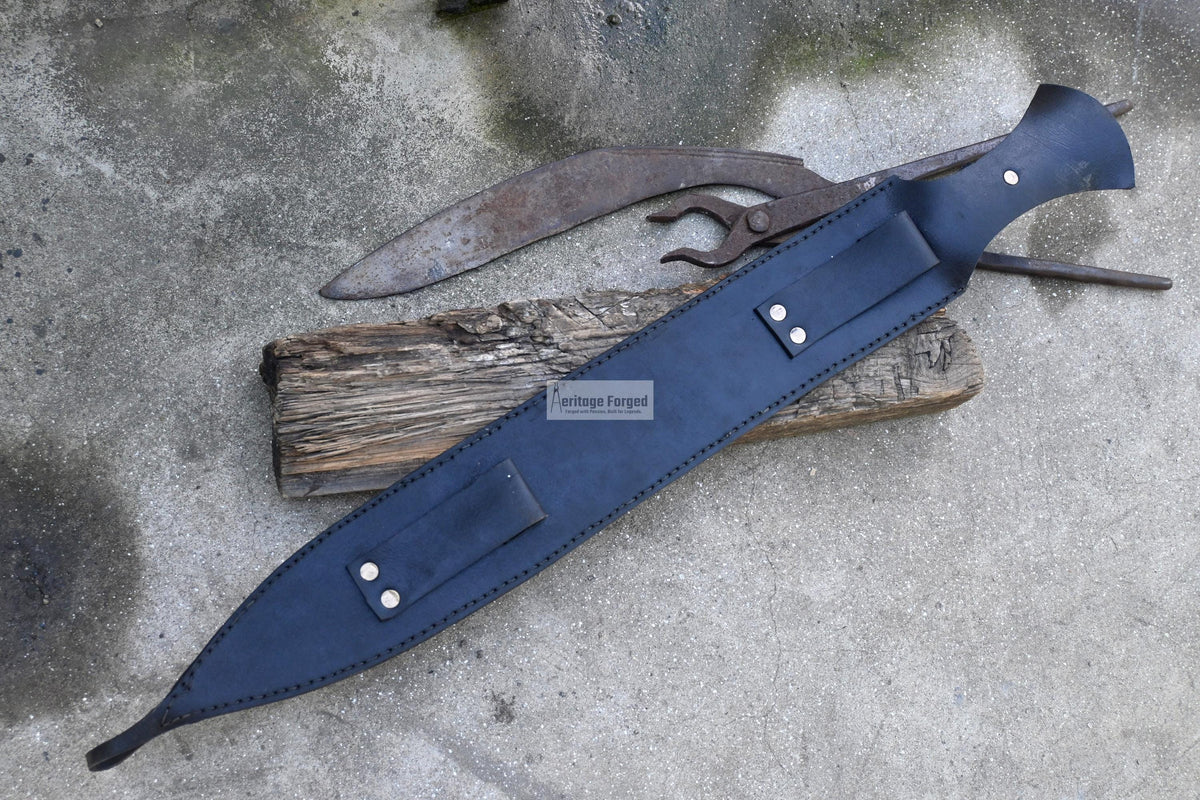 CELTIC LEAF SWORD / 21 inches Long Blade hand forged Sword/Leaf spring of truck/Rosewood Handle/Sharpen/Tempered/Flower pattern Etched sword