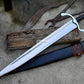 FALICON MACHETE / Large Jungle Clever/22 inches Long Blade Heavy duties machete/ Full tang/ Leaf spring of truck/ Tempered/Sharpen/Working