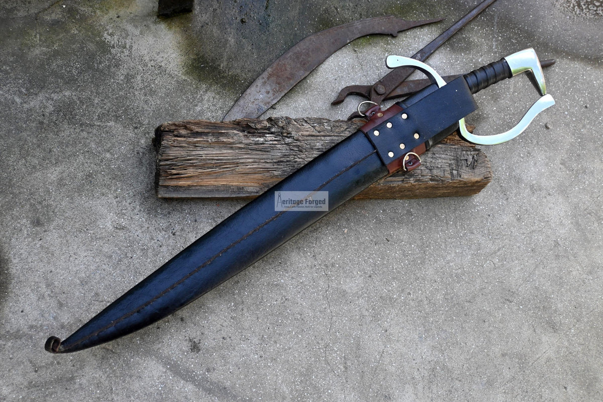 FALICON MACHETE / Large Jungle Clever/22 inches Long Blade Heavy duties machete/ Full tang/ Leaf spring of truck/ Tempered/Sharpen/Working