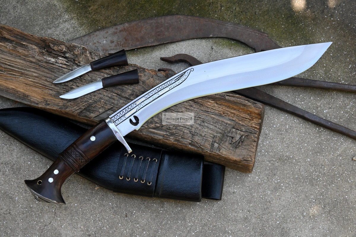 TRADITIONAL KHUKURI / kukri Machete/ 13 inches Long Blade Heavy duties machete/ Full tang/ Leaf spring of truck/ Tempered/Sharpen/Working