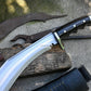 LARGE KHUKURI / Large kukri Machete/ 16 inches Long Blade Heavy machete/ Full tang/ Leaf spring of truck/ Tempered/Sharpen/Working