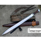 NORSEMAN VIKING SWORD/24 inches Long Blade hand forged Sword/Leaf spring of truck/Rosewood Handle/Sharpen/Tempered/Ready to use/knife/knives