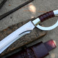 SCIMITAR SWORD/18 inches Long Blade hand forged Sword/Leaf spring of truck/Rosewood Handle/Sharpen/Tempered/Ready to use/knife/knives
