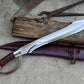 SCIMITAR SWORD/18 inches Long Blade hand forged Sword/Leaf spring of truck/Rosewood Handle/Sharpen/Tempered/Ready to use/knife/knives
