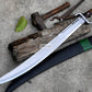 SCIMITAR SWORD/24 inches Long Blade hand forged Sword/Leaf spring of truck/Rosewood Handle/Sharpen/Tempered/Ready to use/knife/knives