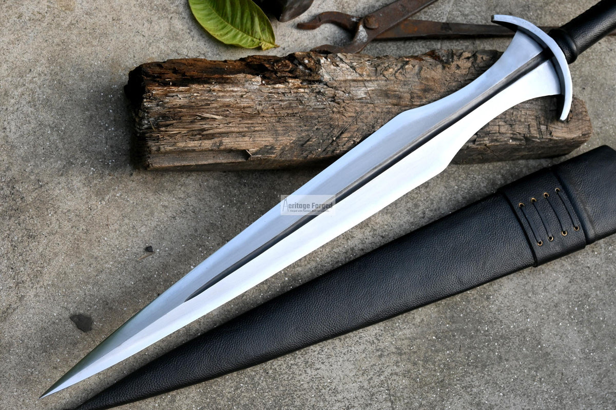 ACHILLES SWORD/22 inches Long Blade hand forged Sword/Leaf spring of truck/Rosewood Handle/Sharpen/Tempered/Ready to use/knife/knives