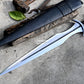ACHILLES SWORD/22 inches Long Blade hand forged Sword/Leaf spring of truck/Rosewood Handle/Sharpen/Tempered/Ready to use/knife/knives