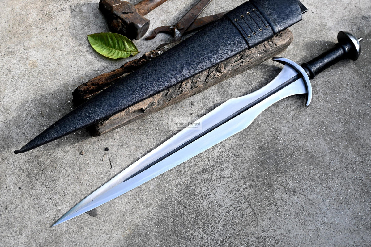 ACHILLES SWORD/22 inches Long Blade hand forged Sword/Leaf spring of truck/Rosewood Handle/Sharpen/Tempered/Ready to use/knife/knives