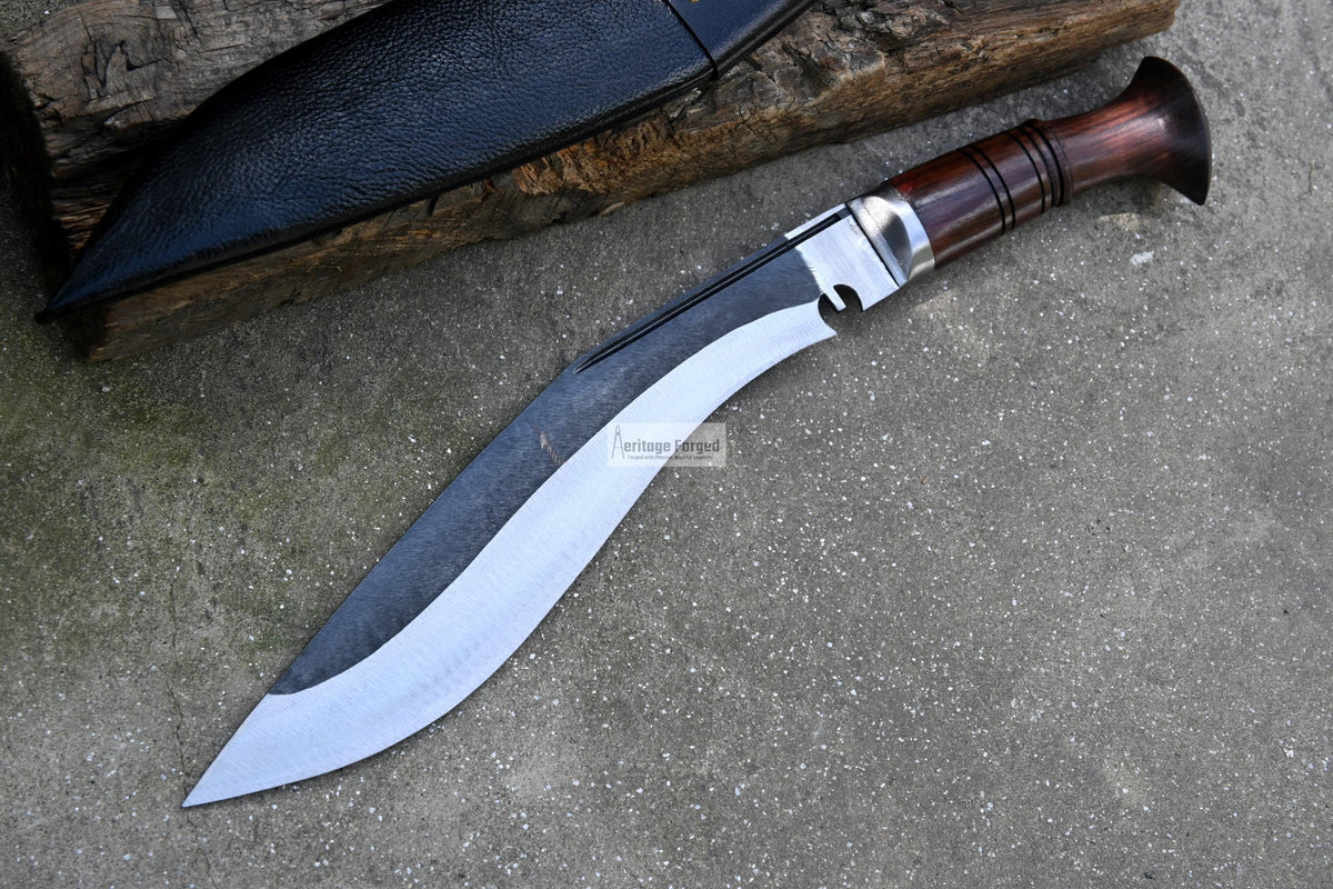 FARMER KHUKURI / kukri Machete/ 13 inches Long Blade real working khukuri/ Full tang/ Leaf spring of truck/ Tempered/Sharpen/Working kukri