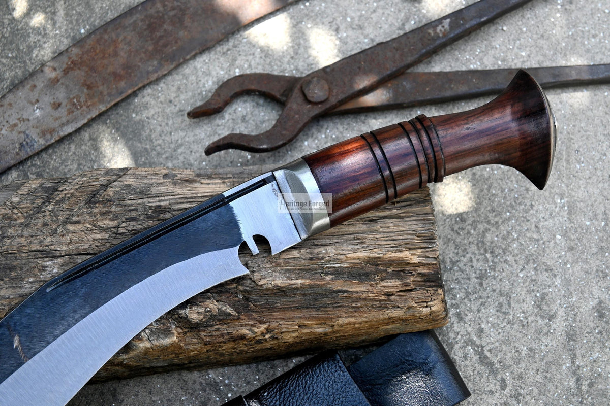 FARMER KHUKURI / kukri Machete/ 13 inches Long Blade real working khukuri/ Full tang/ Leaf spring of truck/ Tempered/Sharpen/Working kukri