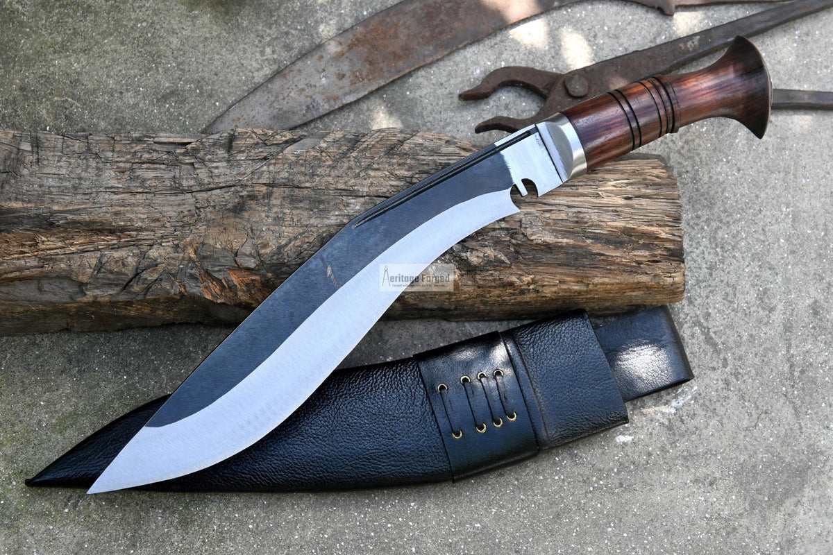 FARMER KHUKURI / kukri Machete/ 13 inches Long Blade real working khukuri/ Full tang/ Leaf spring of truck/ Tempered/Sharpen/Working kukri