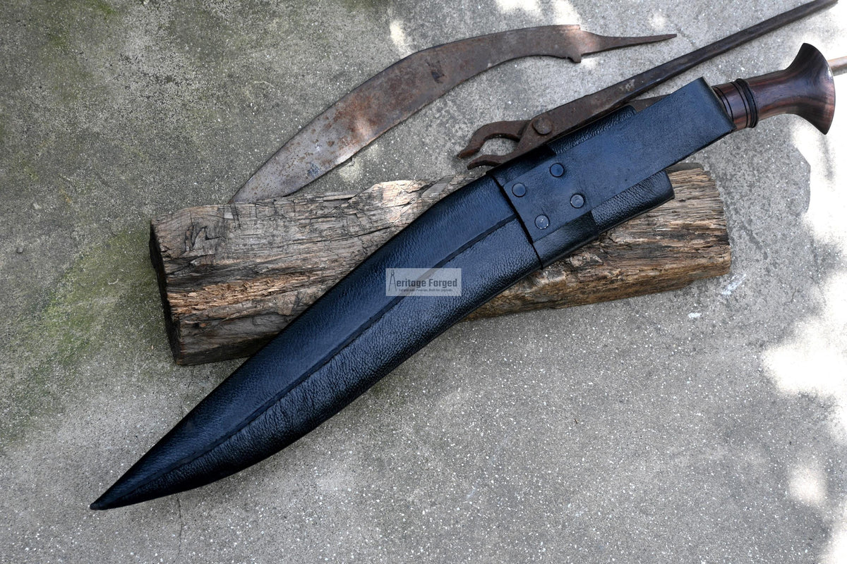 LARGE FARMER KHUKURI / Large kukri Machete/ 18 inches Long Blade Heavy machete/ Full tang/ Leaf spring of truck/ Tempered/Sharpen/Working