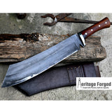 RAMBO IV KNIFE/ Rambo 4 knife/ Cleaver /13 inches long Blade hand forged knife/Made from leaf spring/ Tempered/ Sharpen/Ready to use