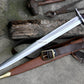 GERMAN DEGEN SWORD/24 inches Long Blade hand forged Sword/Leaf spring of truck/Rosewood Handle/ Medieval/Tempered/Ready to use/knife/knives
