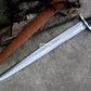 GERMAN DEGEN SWORD/24 inches Long Blade hand forged Sword/Leaf spring of truck/Rosewood Handle/ Medieval/Tempered/Ready to use/knife/knives
