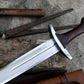 GERMAN DEGEN SWORD/24 inches Long Blade hand forged Sword/Leaf spring of truck/Rosewood Handle/ Medieval/Tempered/Ready to use/knife/knives