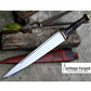 SCOTTISH DIRK/16 inches Long Blade Hand forged dirk knife /Leaf spring of truck/Rosewood Handle/Sharpen/Tempered/Ready to use/knife/knives
