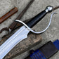 JUNGLE MACHETE / Large Jungle Machete/22 inches Long Blade Heavy duties machete/ Full tang/ Leaf spring of truck/ Tempered/Sharpen/Working