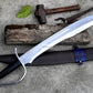 JUNGLE MACHETE / Large Jungle Machete/22 inches Long Blade Heavy duties machete/ Full tang/ Leaf spring of truck/ Tempered/Sharpen/Working