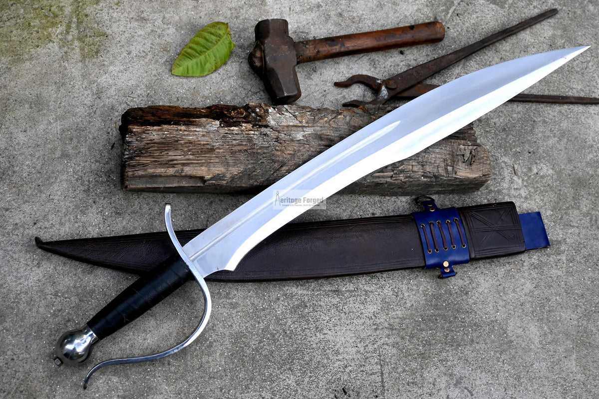 JUNGLE MACHETE / Large Jungle Machete/22 inches Long Blade Heavy duties machete/ Full tang/ Leaf spring of truck/ Tempered/Sharpen/Working