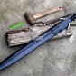 TENE SWORD/22 inches Long Blade hand forged Sword/Leaf spring of truck/Rosewood Handle/Sharpen/Tempered/Ready to use/knife/knives
