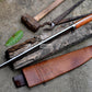 JUNGLE MACHETE / Large Jungle Machete/18 inches Long Blade Heavy duties machete/ Full tang/ Leaf spring of truck/ Tempered/Sharpen/Working