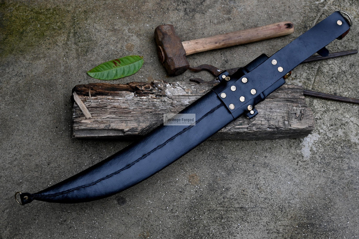 KINDAJAL SWORD /19 inches long Blade Hand Forged Sword/ Kindajal Machete/Handmade from Leaf spring of Truck-Balance water tempered/Sharpe