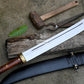 KINDAJAL SWORD /19 inches long Blade Hand Forged Sword/ Kindajal Machete/Handmade from Leaf spring of Truck-Balance water tempered/Sharpe