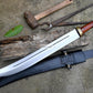 KINDAJAL SWORD /19 inches long Blade Hand Forged Sword/ Kindajal Machete/Handmade from Leaf spring of Truck-Balance water tempered/Sharpe