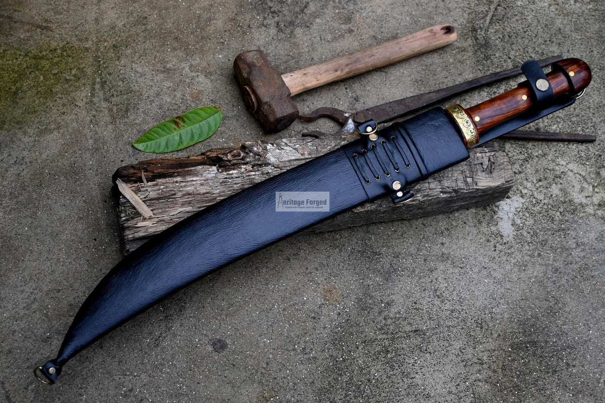 KINDAJAL SWORD /19 inches long Blade Hand Forged Sword/ Kindajal Machete/Handmade from Leaf spring of Truck-Balance water tempered/Sharpe