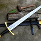 VIKING SWORD/27 inches Long Blade hand forged Sword/Leaf spring of truck/Rosewood Handle/Sharpen/Tempered/Ready to use/knife/knives