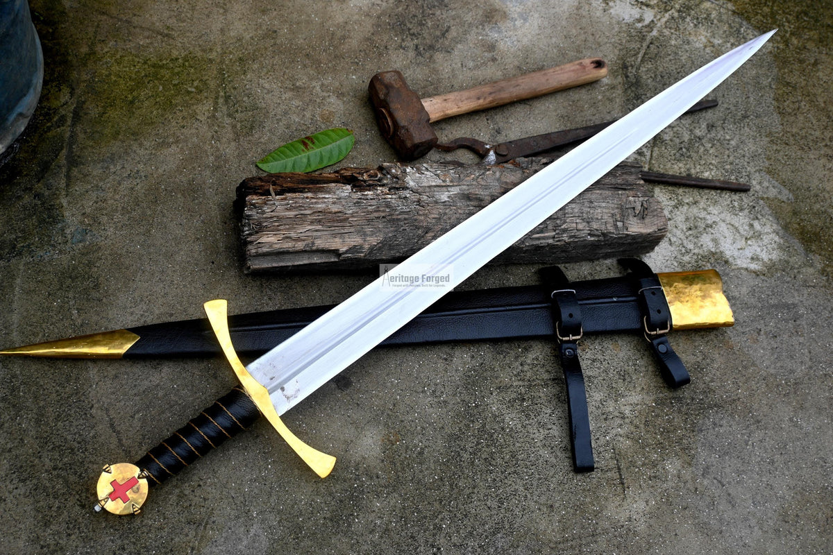 VIKING SWORD/27 inches Long Blade hand forged Sword/Leaf spring of truck/Rosewood Handle/Sharpen/Tempered/Ready to use/knife/knives