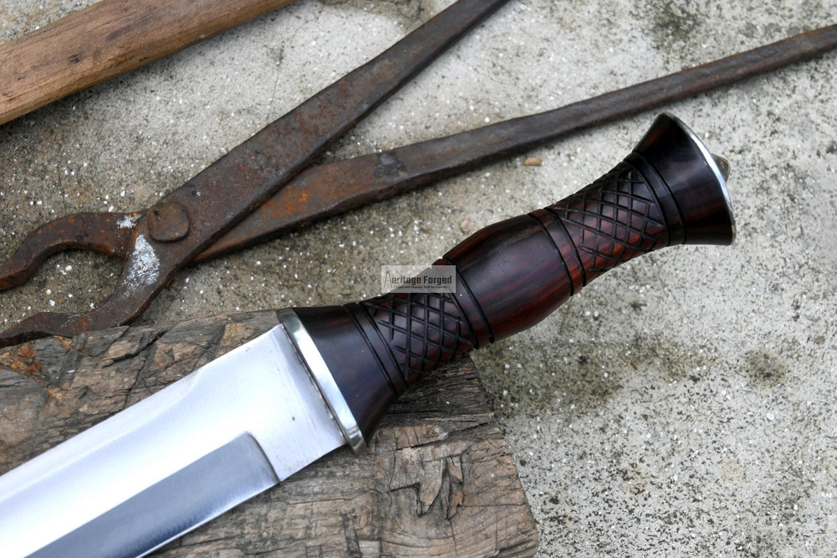 HUNTING KNIFE / 15 inches long Blade Hunting knife / Hand forged knife / Made from Leaf spring of truck / Tempered / Sharpen/ Ready to use