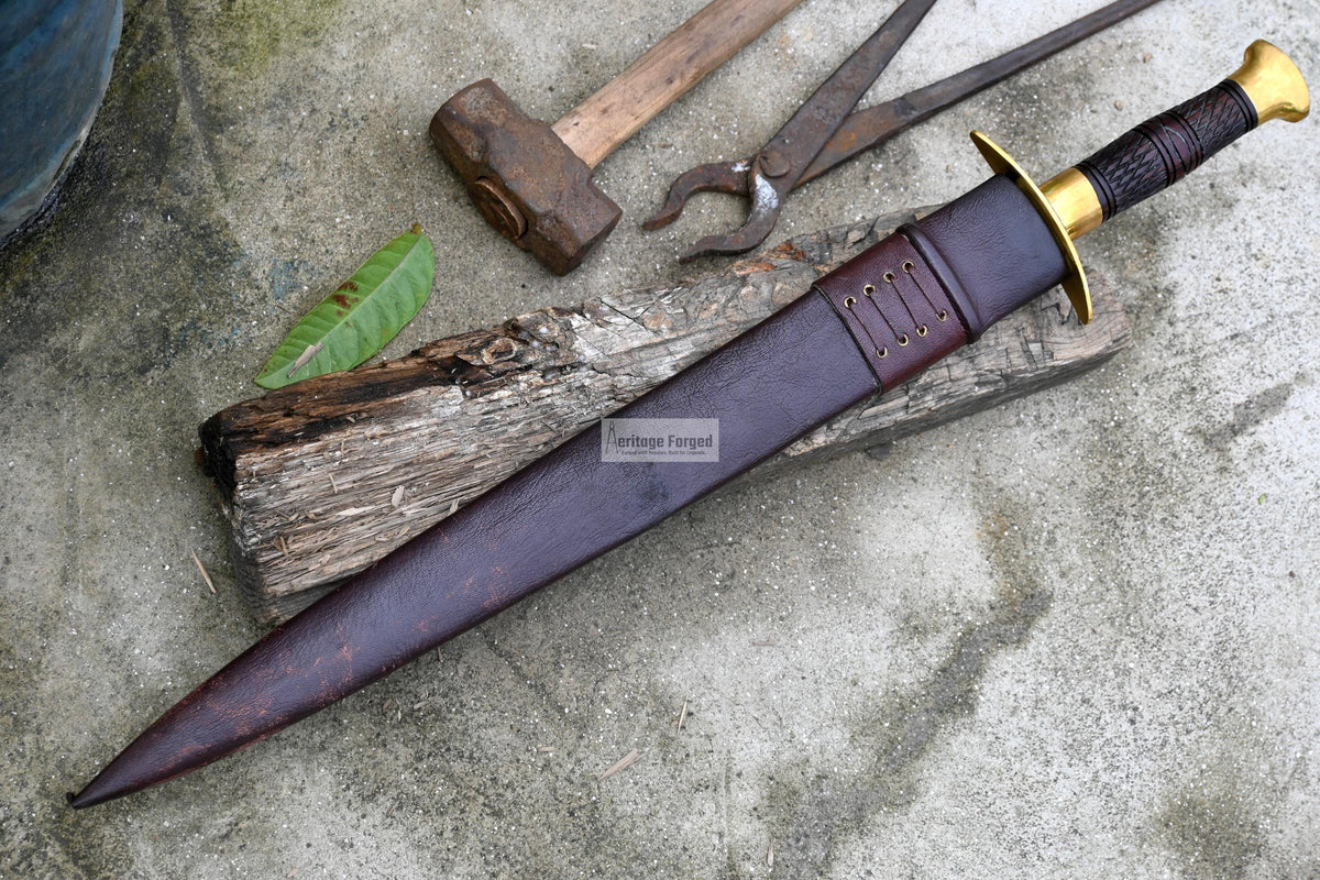 MINI VIKING SWORD/20 inches Long Blade hand forged Sword/Leaf spring of truck/Rosewood Handle/Sharpen/Tempered/Ready to use/knife/knives