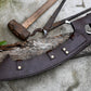KHOPESH MACHETE/ 16 inches Long Blade hand forged Egyptian  khopesh sword /Leaf spring of truck /Sharpen/Tempered/Ready to use/knife/knives