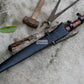 SPARTAN MACHETE / Large Jungle Machete/20 inches Long Blade Heavy duties machete/ Full tang/ Leaf spring of truck/ Tempered/Sharpen/Working
