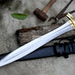 VIKING SWORD/25 inches Long Blade hand forged Sword/Leaf spring of truck/Rosewood Handle/Sharpen/Tempered/Ready to use/knife/knives