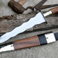 PUNYAL DAGGER/12 inches Long Blade hand forged Kris Dagger/Leaf spring of truck/Rosewood Handle/Sharpen/Tempered/Ready to use/knife/knives