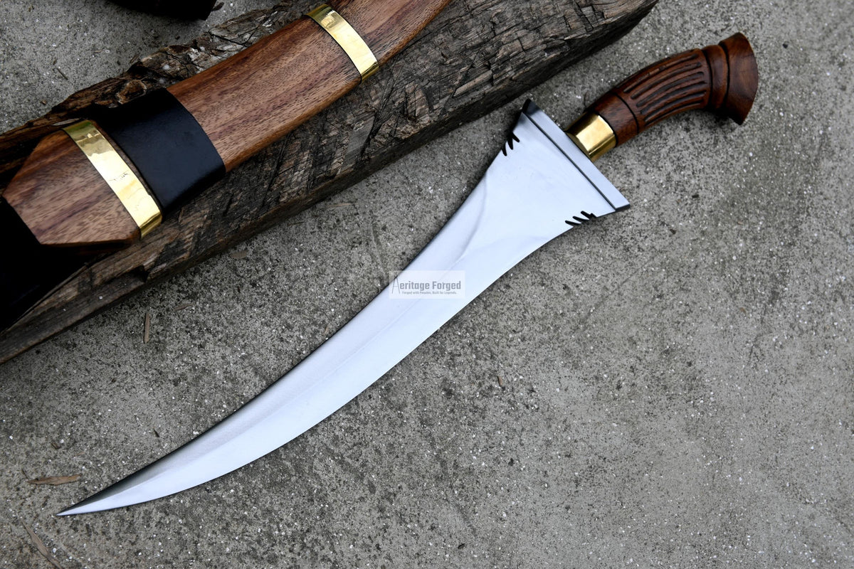 MORO DAGGER/14 inches Long Blade hand forged Filipino Dagger/Leaf spring of truck/Rosewood Handle/Sharpen/Tempered/Ready to use/knife/knives