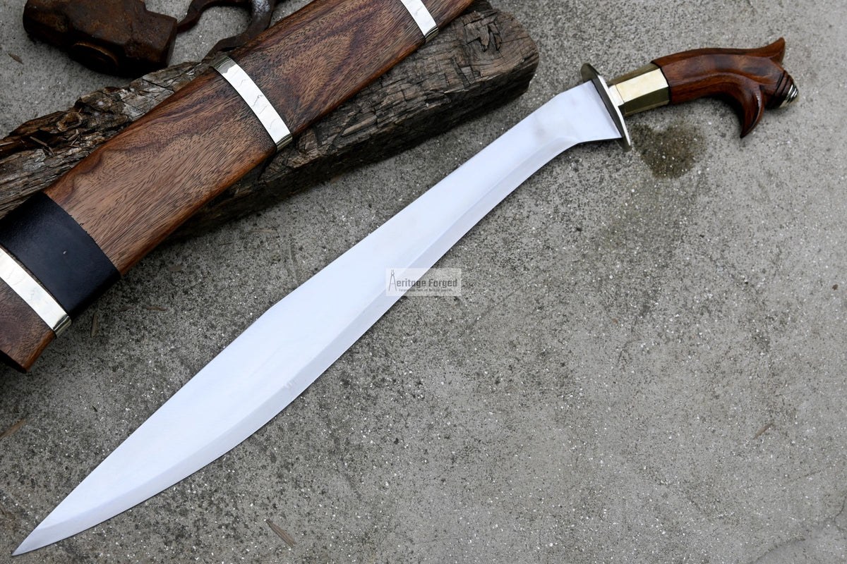 GARAB SWORD /20 inches long Blade Hand Forged Filipino Sword/ Machete/Handmade from Leaf spring of Truck-Balance water tempered/Sharp