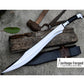 SCIMITAR SWORD/18 inches Long Blade hand forged Sword/Leaf spring of truck/Rosewood Handle/Sharpen/Tempered/Ready to use/knife/knives