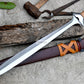 GREEK XIPHOS/ 21 inches Long Blade hand forged historical Sword/Leaf spring of truck/Wooden Handle/Custom forged sword